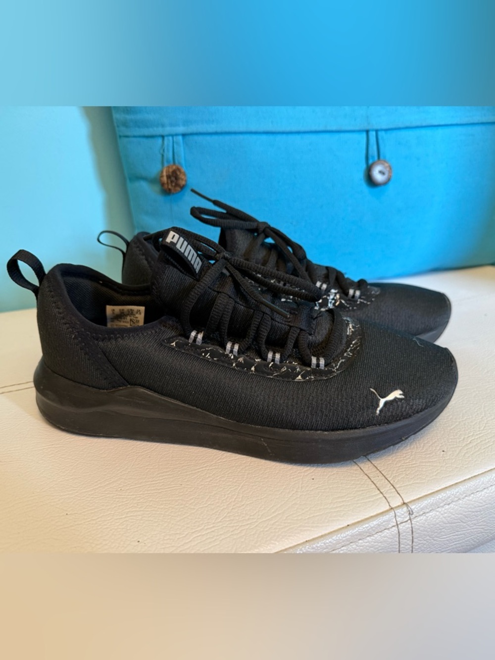 Puma Black Low-Top Lace-Up Sneakers